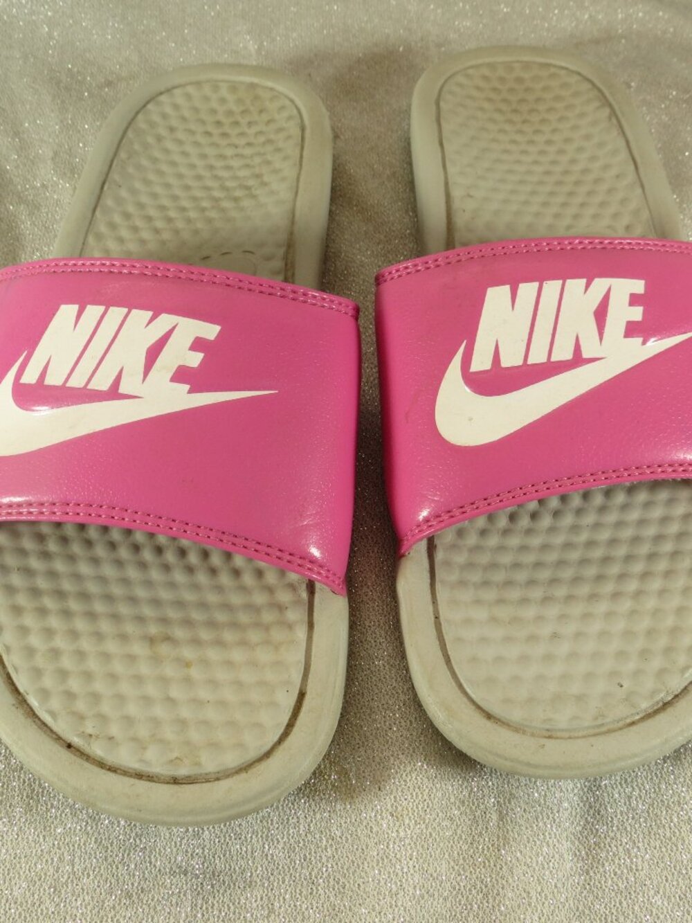 Nike Benassi Womens Just Do It Pink Slides Sandals